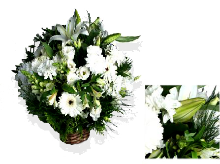 Cesta Flores Imperial - Entrega de Flores Arranjos Bouquets Cestos Floristas Loja de Flores